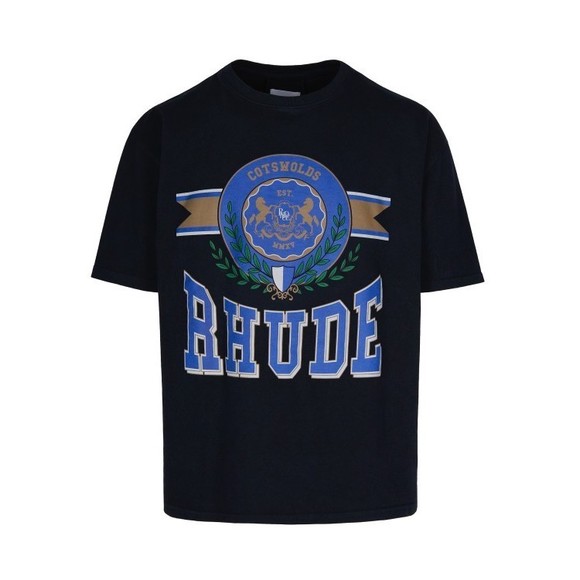 Rhude Cotswold Crest Tee Vintage Black T-Shirt - NWT - Picture 1 of 3